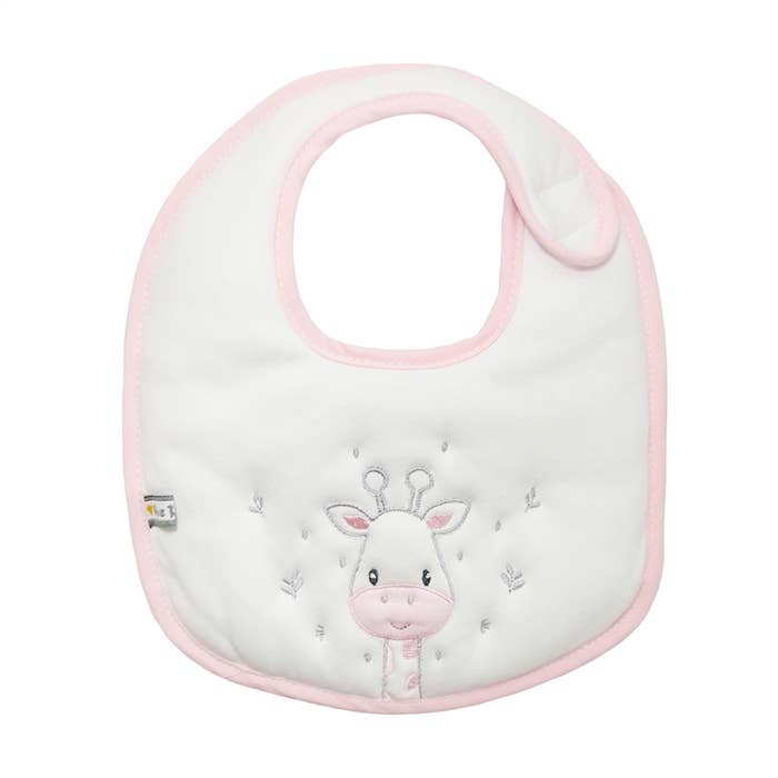 Blue Kids – wholesale Haklapp - Baby – Mellanstor babette i bomull med giraffbroderi3