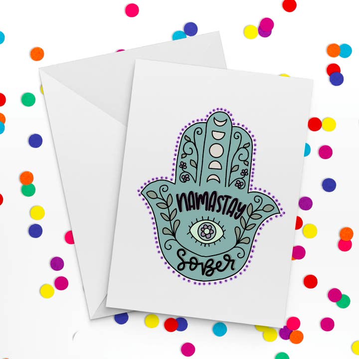 Celebrady Designs – Engroshandel Opmuntringskort – Namaste Sober Card0