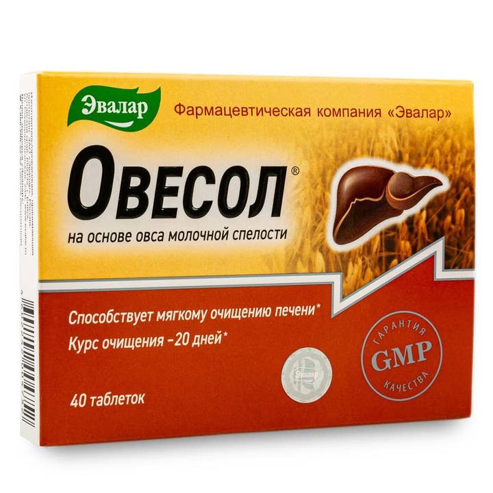 SiberianGreen - Vendita all'ingrosso Vitamine/integratori orali - Estratto di avena con erbe di Evalar Ovesol 40 compresse