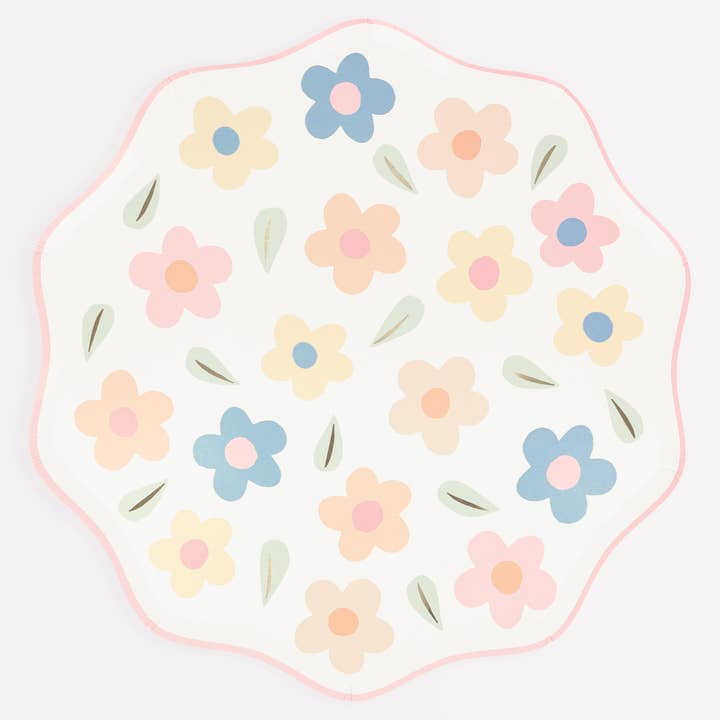 Happy Flowers Dinner Plates for wholesale by Meri Meri
