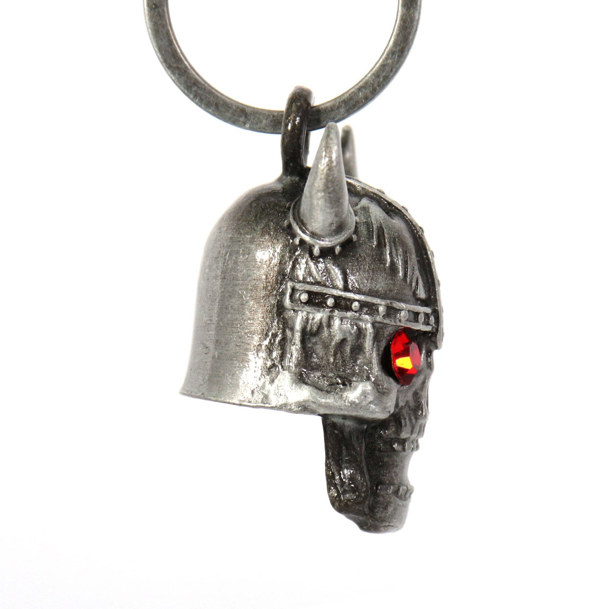 ARGENT Cloche en cuir Hot Leathers Viking Skull Red Stones BEM1021 en vente sur Faire2