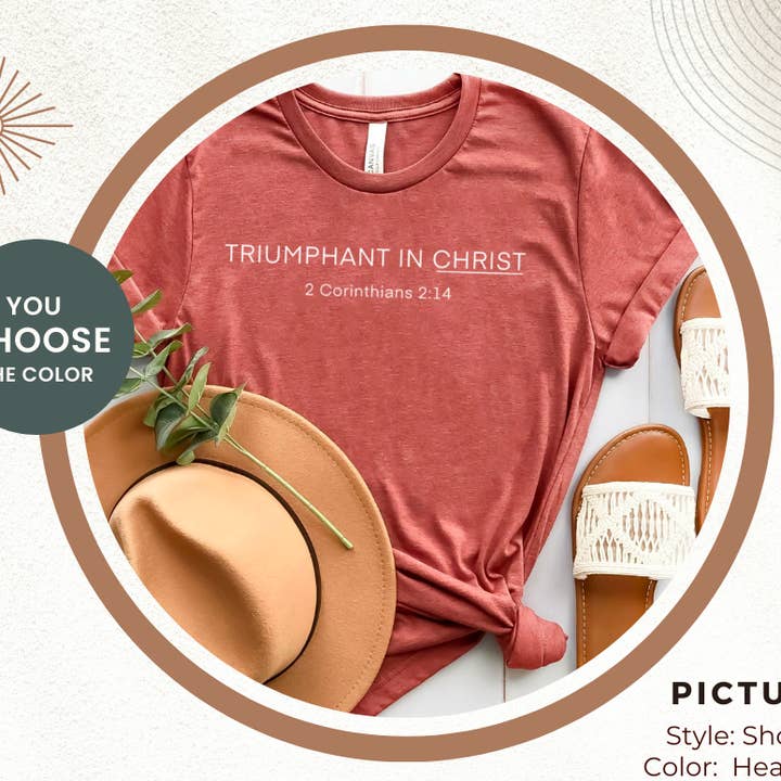 Triumferende i Christ Apparel, Kortærmet Tee for engroshandel hos Common Grace Print Shop