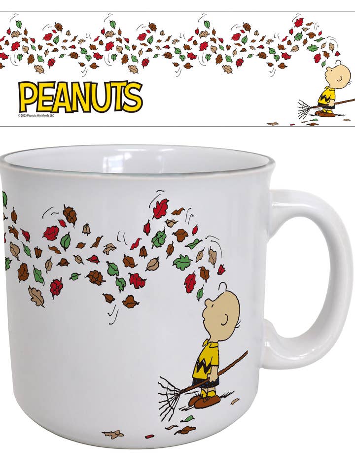 Peanuts - Charlie Brown-Leaves 20oz Camper Mug for wholesale by Pyramid America