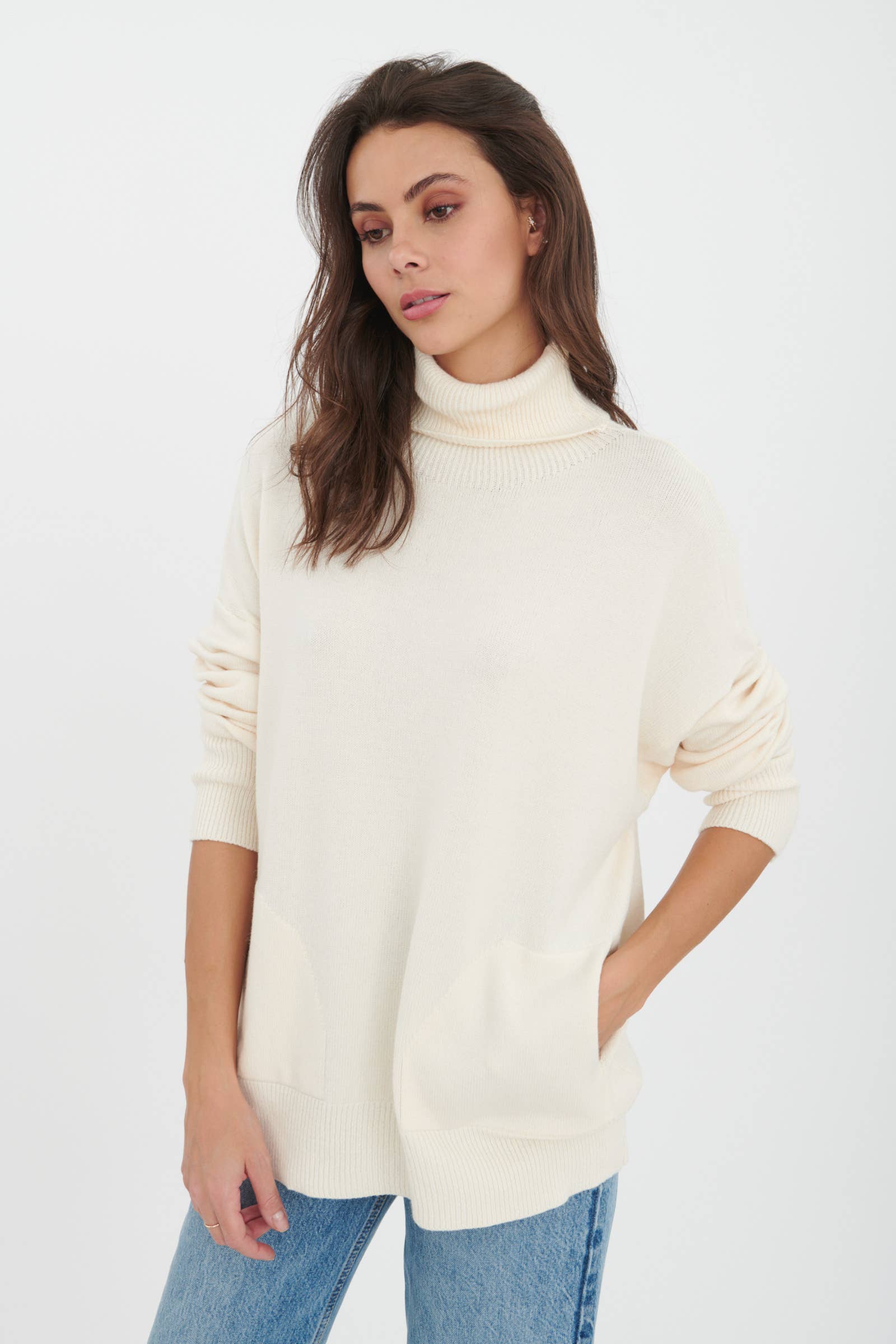 ORNELLA PARIS - Wholesale Pullover-trui - Dames - Effen coltrui LEL-P00300