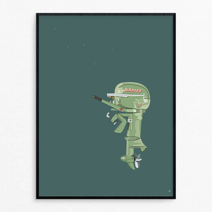 Vintage Outboard Motor print for wholesale by Tim Kapustka