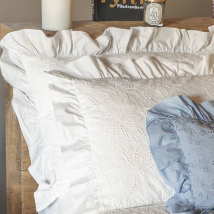 Sangallo pillowcase pair for wholesale by Chez Moi