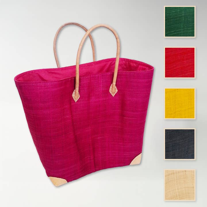 Rabane „Tamatave” handgemaakte mand met etui, individueel voor wholesale door Le comptoir de la plage