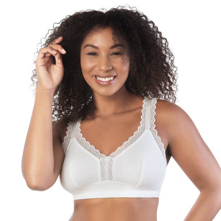 Bralette sans armatures Dalis - Pearl White pour la vente par PARFAIT
