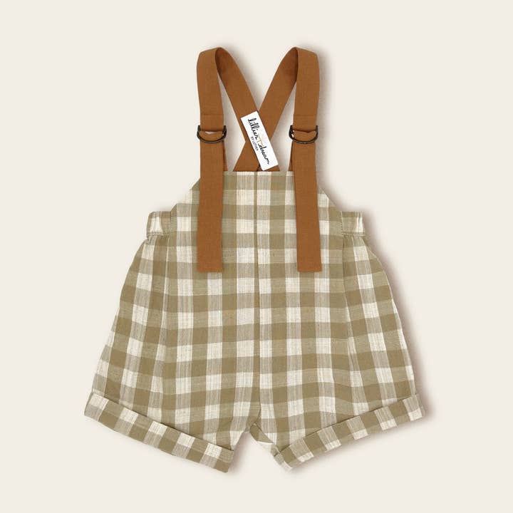The Lichen Gingham Romper for wholesale by Lillies Dream