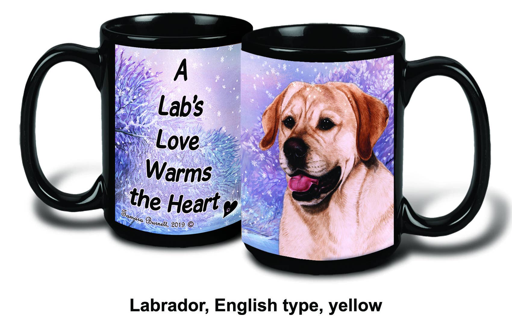 Pet Gifts USA, LLC - Venta al por mayor Taza - Taza de café negro con diseño de Labrador (inglés), color amarillo0