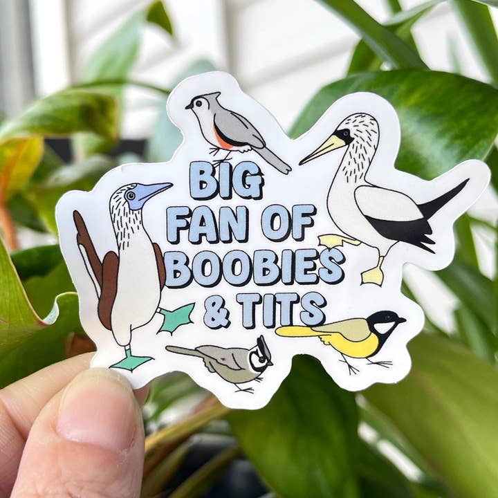 Big Fan of Boobies and Tits sticker for wholesale by Thanks, Capitalism!