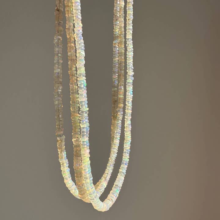 Collar de ópalo natural facetado de Etiopía | Joyería de cuentas para venta al por mayor de Anokhi Green | Handmade Gemstone Jewelry