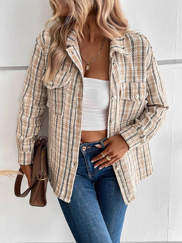 Retro Plaid Jacket With A Sense Of Design for wholesale by Rosa Clothing