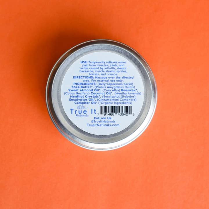 True It Naturals - Wholesale Healing Salve/Balm/Cream - BEE COOL - Natural Cooling Relief Balm - For Muscles, Joints, Aches