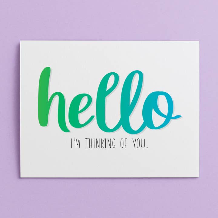 Hello I'm Thinking of You Card for wholesale by Cards by Renee