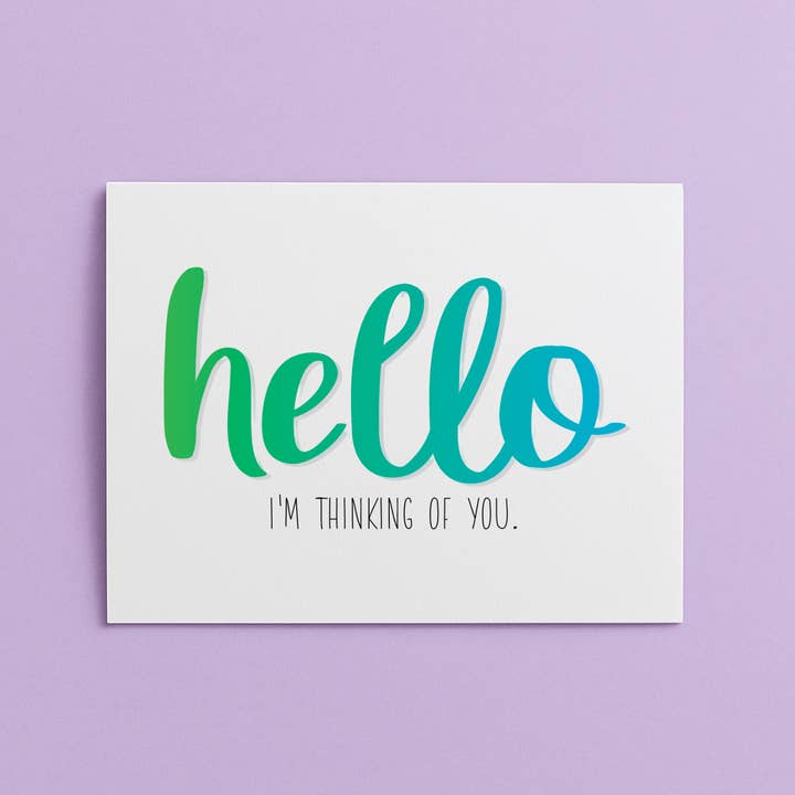 Bonjour, je pense à toi carte pour la vente par Cards by Renee