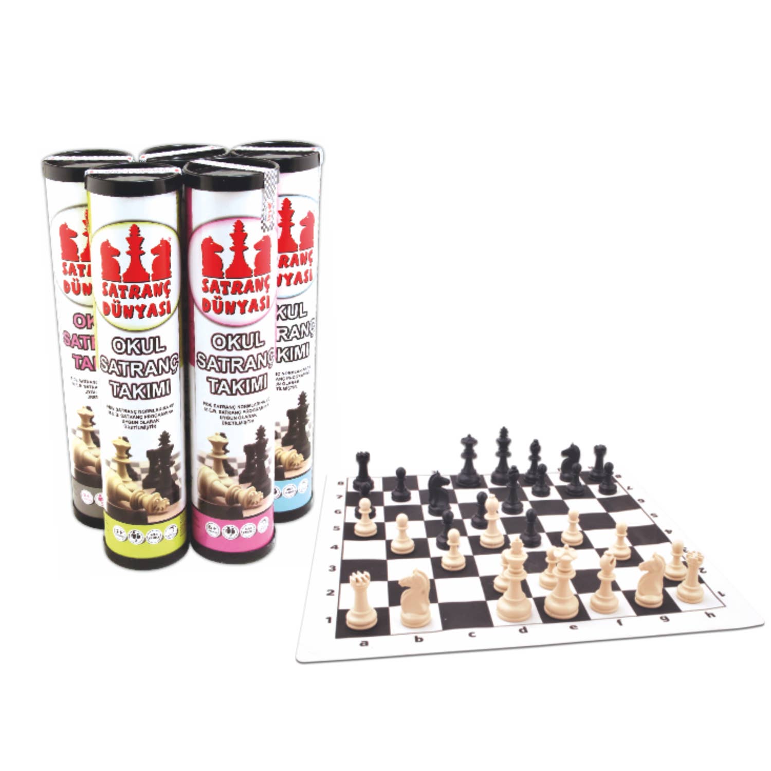 Cardshouse - Venta al por mayor Juegos de mesa - Juego de ajedrez cilíndrico Chess World Roll con estrella de gran tamaño0