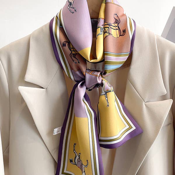 UZ Wholesale Store - Wholesale Scarf - Women's - Animal Printed Striped Scarf
