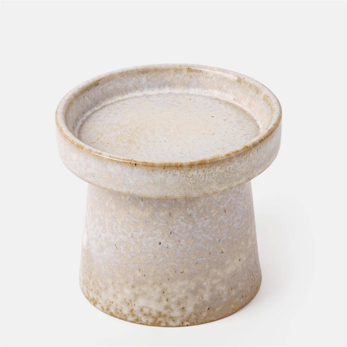 Truu Design - Wholesale Candle Holder - Reactive Glaze Pillar Candle Holder , 4"D x 3.5"H, bubble1