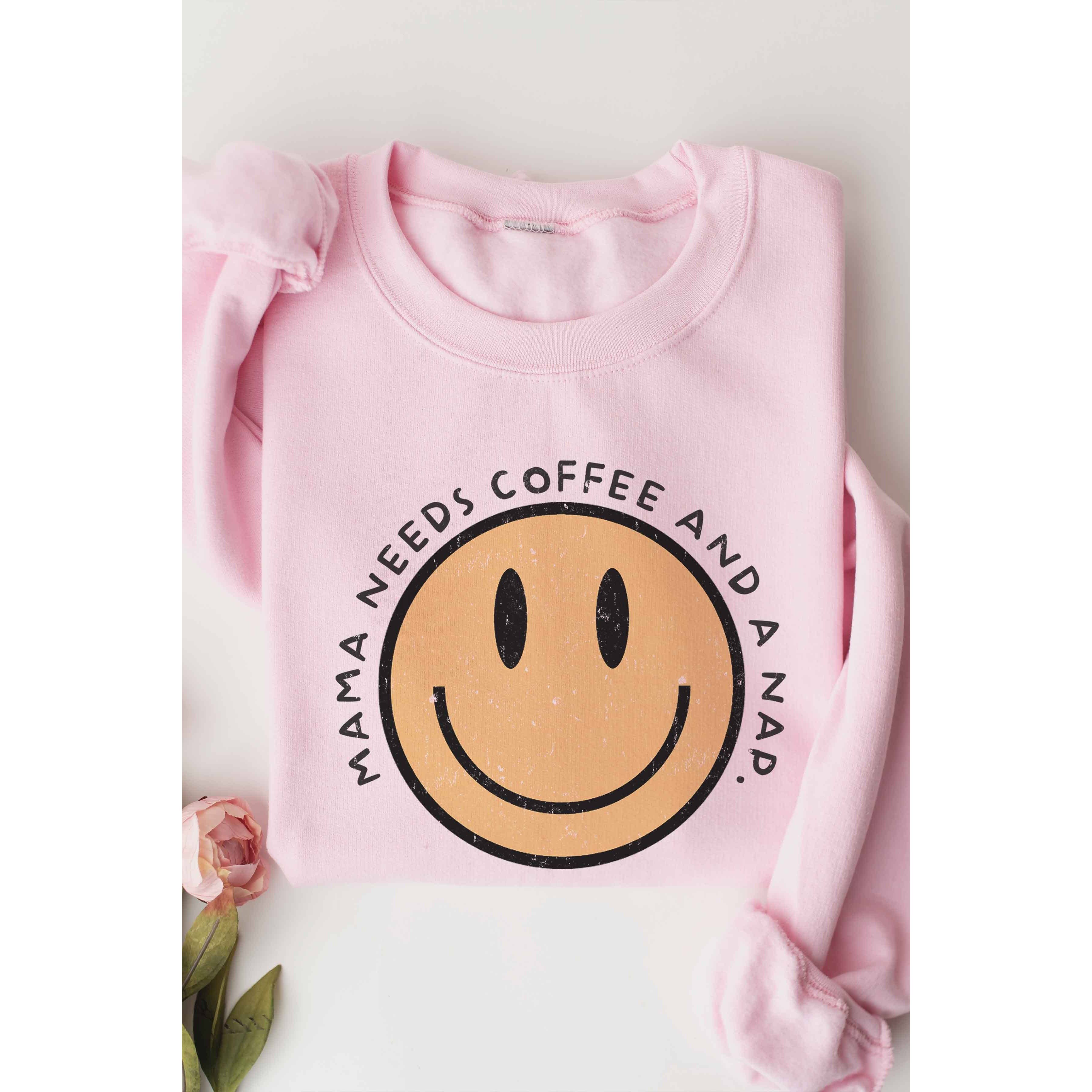 BLUME & CO. - Wholesale Graphic Sweatshirt - Women's - MAMA NEEDS COFFEE AND A NAP Graphic Sweatshirt3