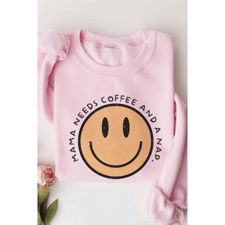 BLUME & CO. - Wholesale Graphic Sweatshirt - Women's - MAMA NEEDS COFFEE AND A NAP Graphic Sweatshirt3
