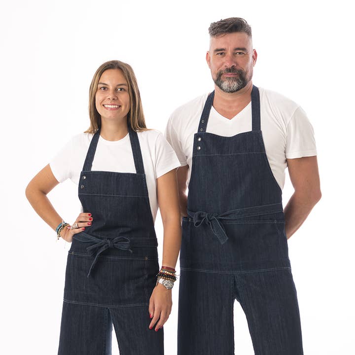 SAINT-TROPEZ denim apron for wholesale by TRAVAUX EN COURS...