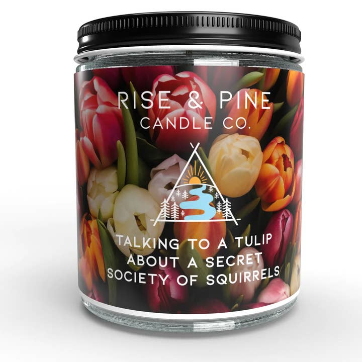 Tulip Soy Wax Candle for wholesale by Rise and Pine Candle Co.