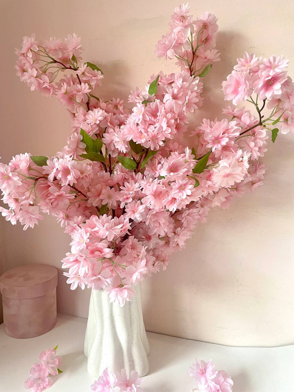 Sweet Home Deco - Wholesale Artificial Flowers - 40''T Faux Cherry Blossom Branch, Pink/White/Red/Fuchsia2