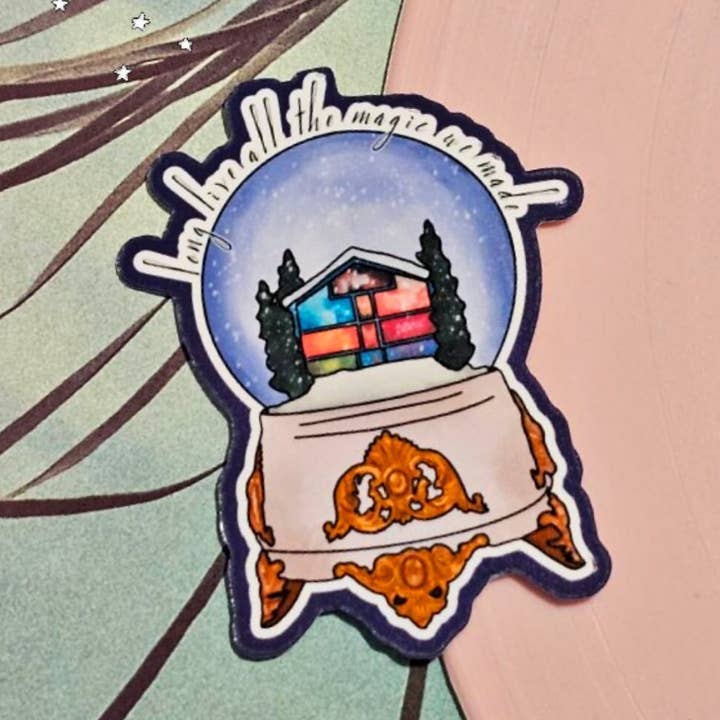 Lover Snowglobe Sticker for wholesale by Like Starlight Studio