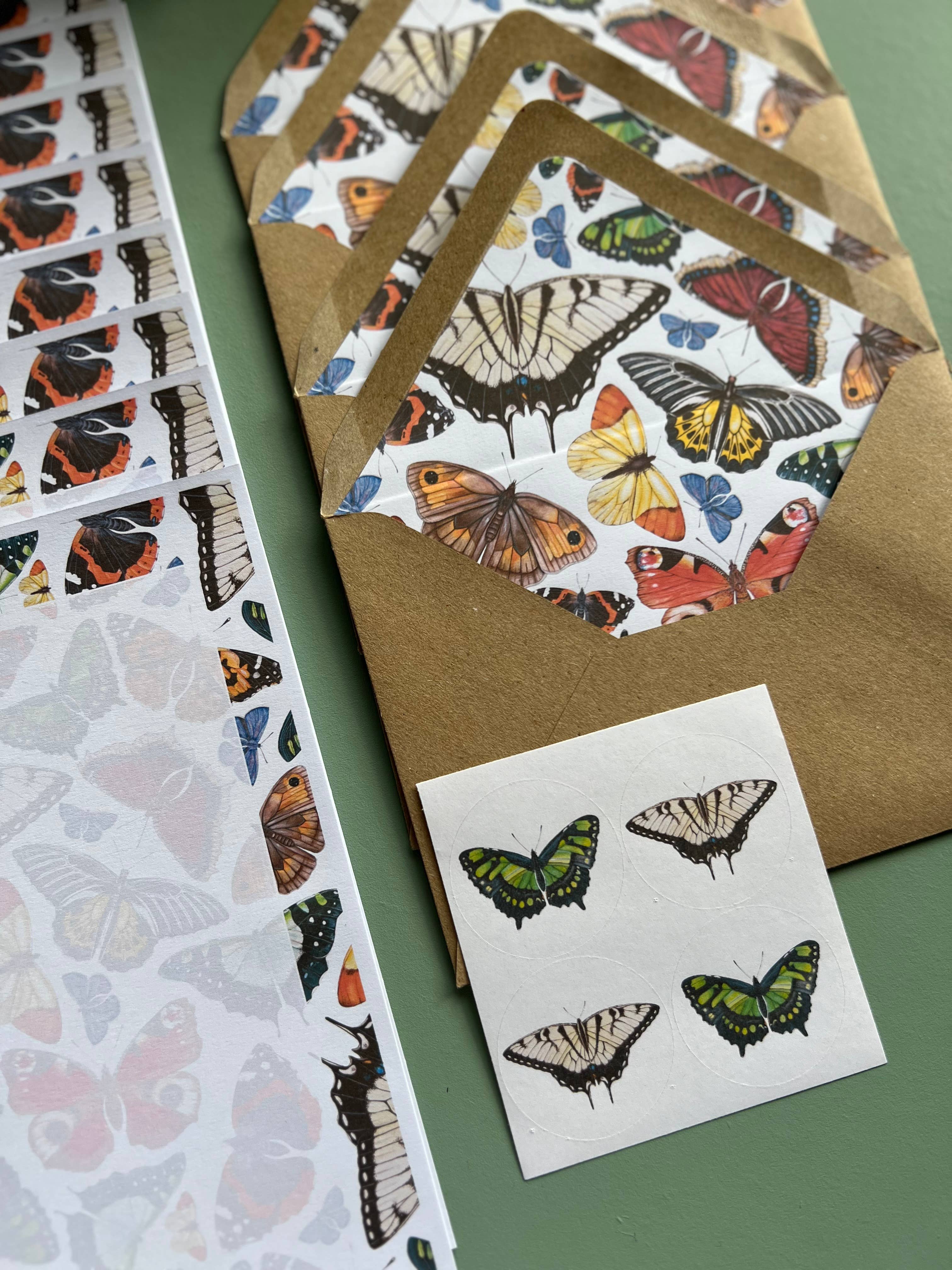 Tansy Moore – wholesale Letterhead – Butterfly Letter Writing set 2