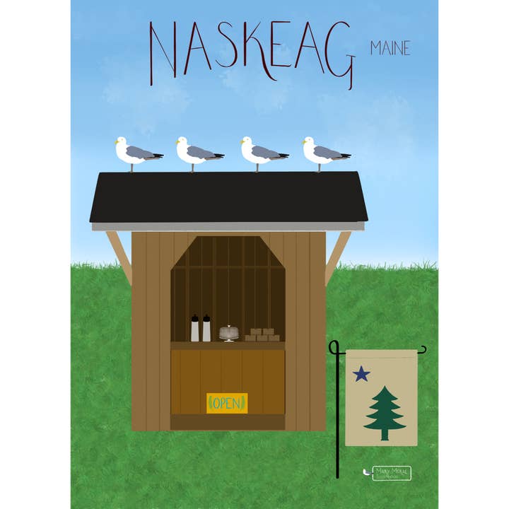 Impression artistique sur Wild Fern Pies - Brooklin Maine pour la vente par Mary McRae Illustration