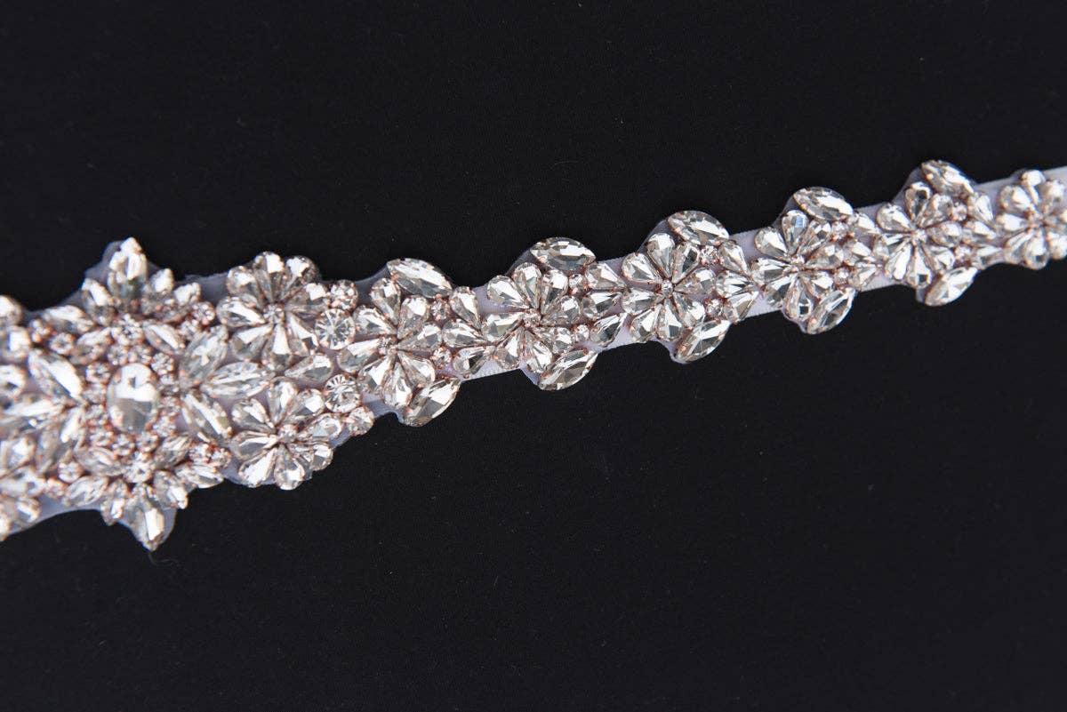 Brides and Belts - Wholesale Belt - Women's - Jayda Rose Gold Crystal Wedding Belt9