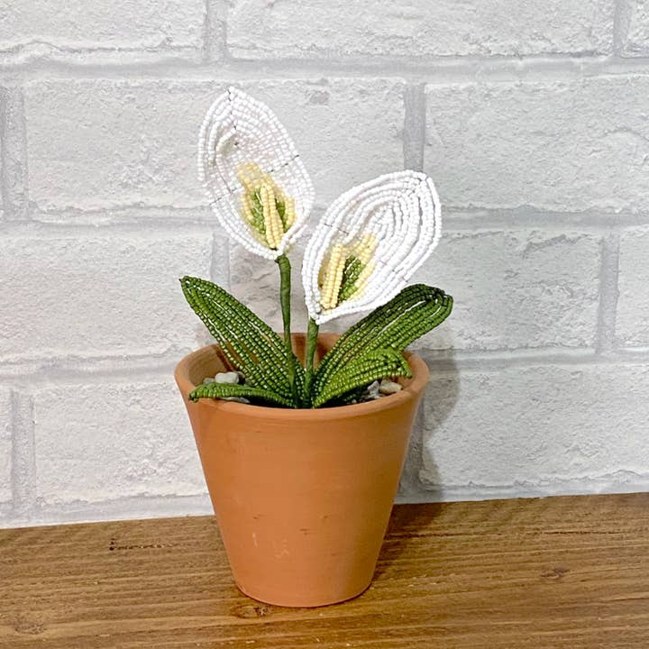 The Beaded Garden – wholesale DIY craft kit – Peace Lily Plant Craft Kit for Adults. Creative Gift. 2