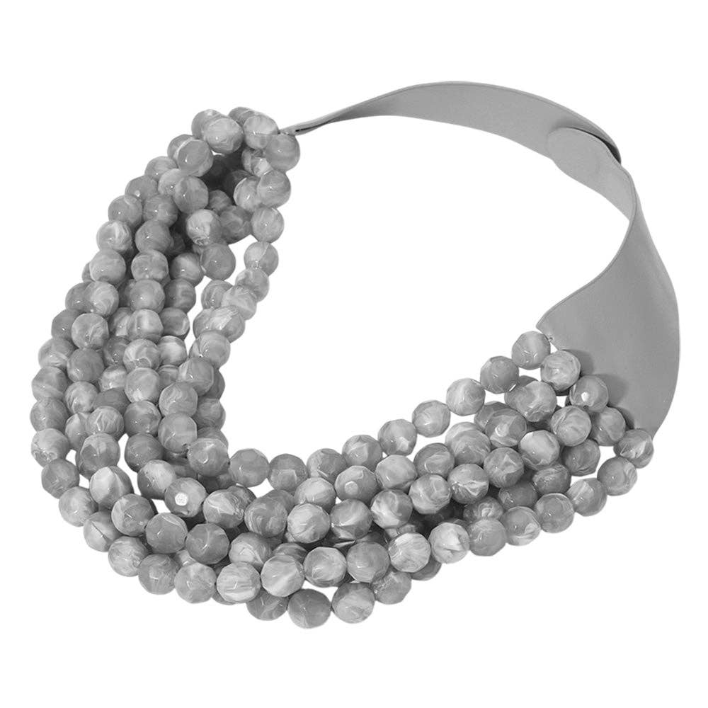 Madeline Love – wholesale Beaded/pearl necklace – Chunky Multi-Strand Beaded Necklace with Magnetic Clasp26