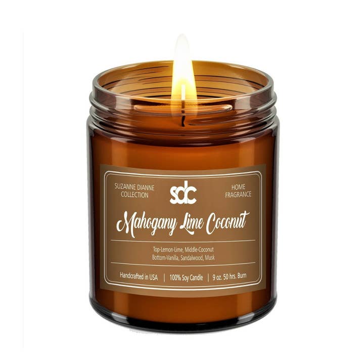 Colección SUZANNE DIANNE Vela de Soja de Coco y Caoba para venta al por mayor de Suzanne Dianne Collection