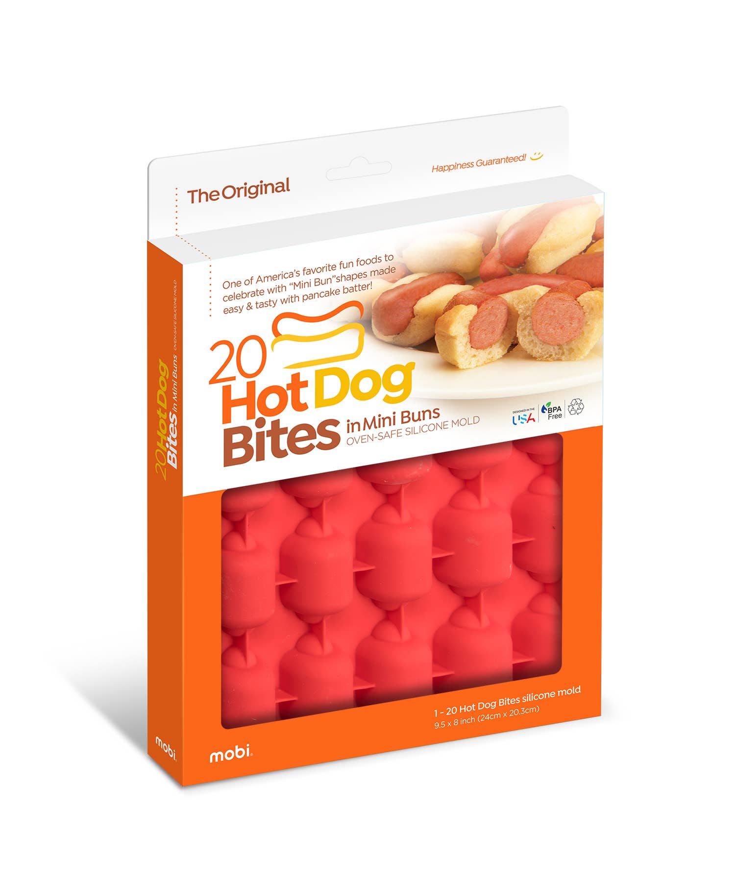 Mobi - Vente Moule pour chocolat - 12 mini bouchées de hot-dog, moule en silicone1