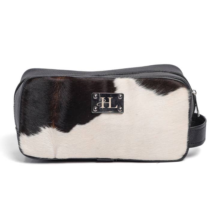 Brown & White Hair-on Leather Toiletry Bag–Stylish & Durable (Copy) for wholesale by Hammi Leathers