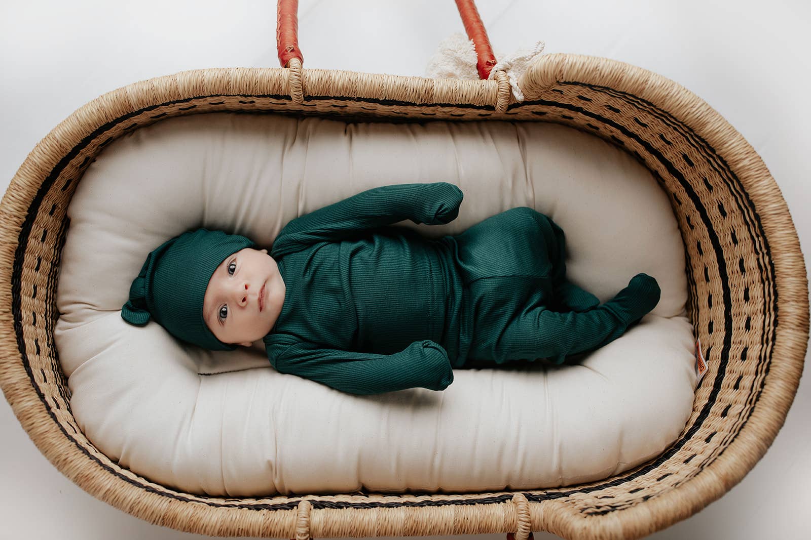 Three Little Tots – wholesale Pyjamasset - Barn – Ribbed Forest Green Jammies Barn Pjs & Lougewear1