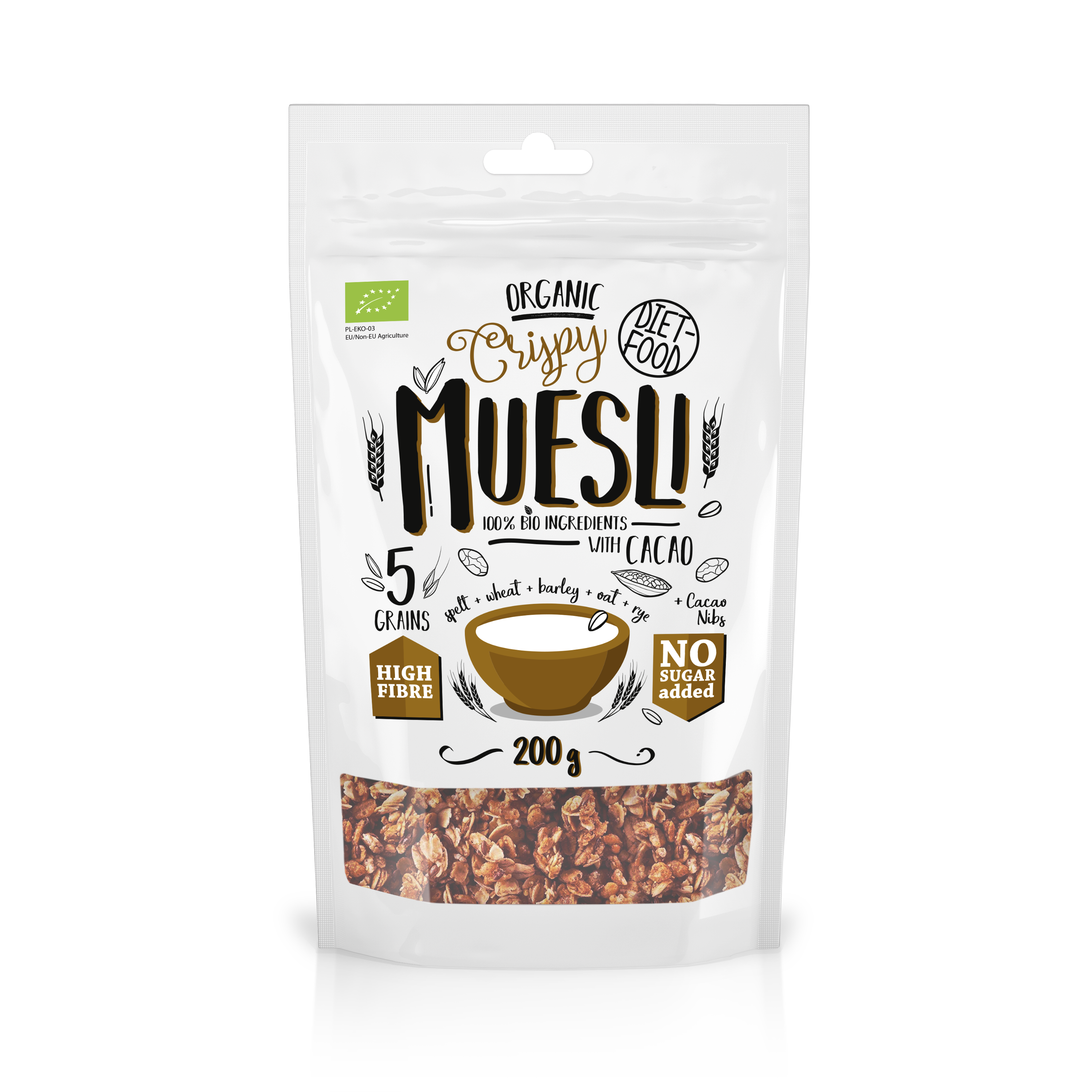 Diet Food - Wholesale Granola - Bio Muesli with Cocoa 200 g4