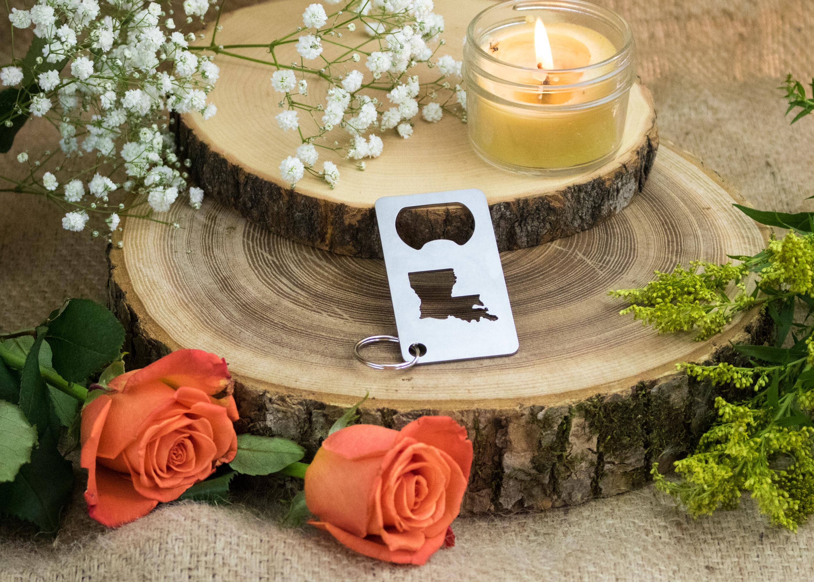 Iron Maid Art - Wholesale Bottle/Wine Opener - Louisiana State Stainless Steel Beer Bottle Opener Gift5