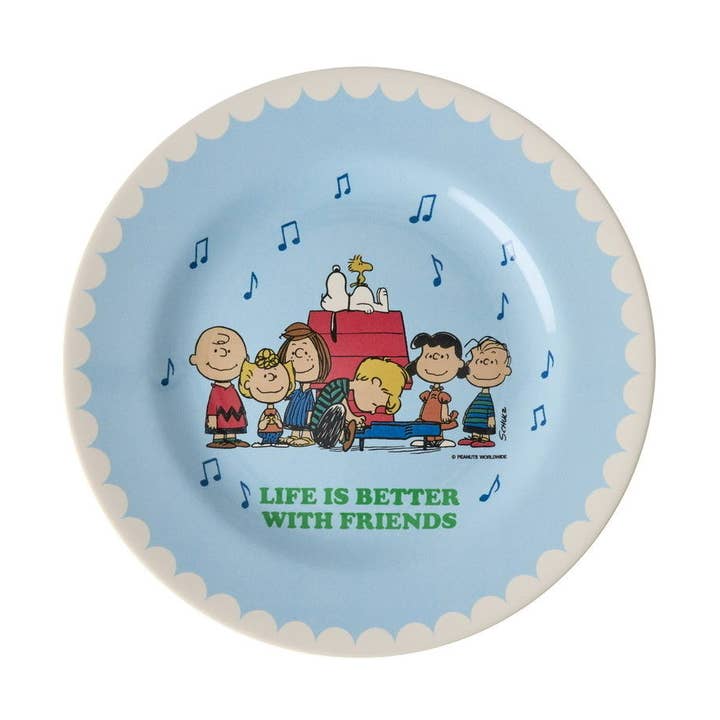Lunch Plate with Snoopy Print - Soft Blue - ORDER NOW FOR MARCH DELIVERY for wholesale by RicebyRice