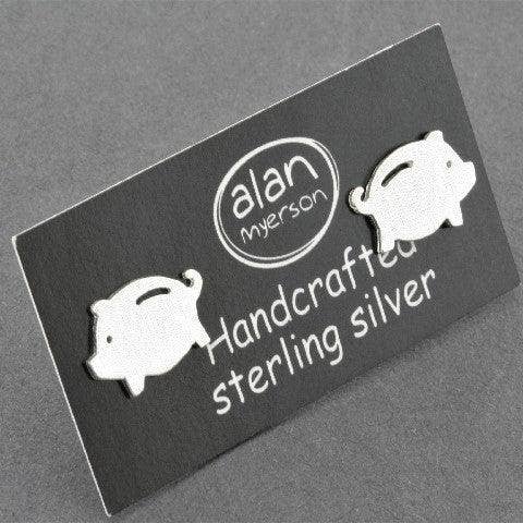 Makers & Providers - Wholesale Stud/post earrings - Piggy Bank Stud - Sterling Silver3