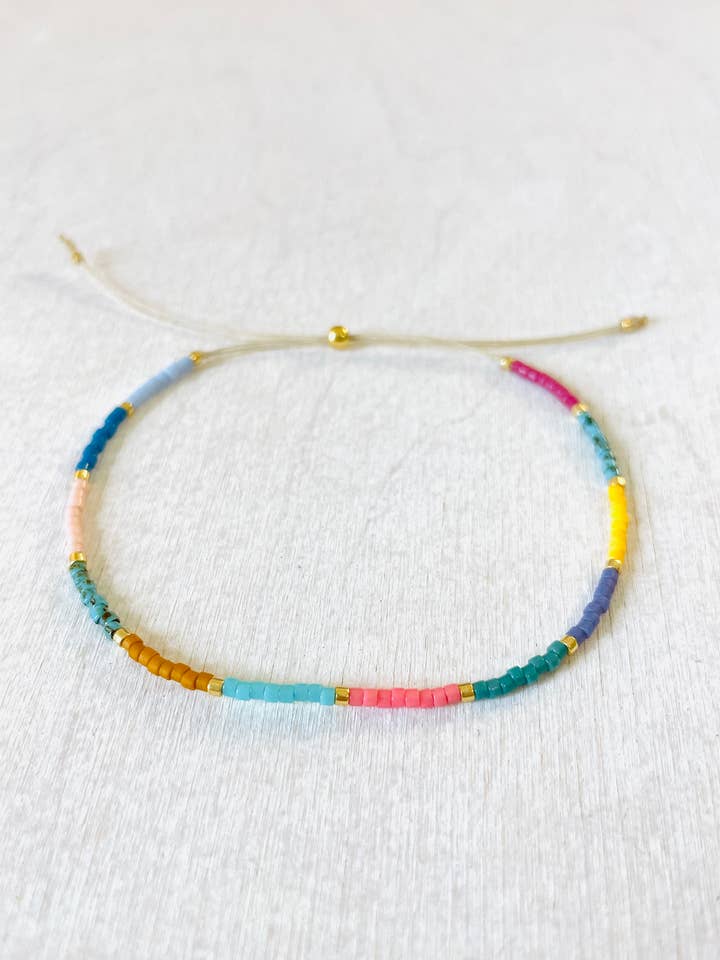 Justermbart armband med Miyuki-pärlor i nylon, rocaille för wholesale av Atelline