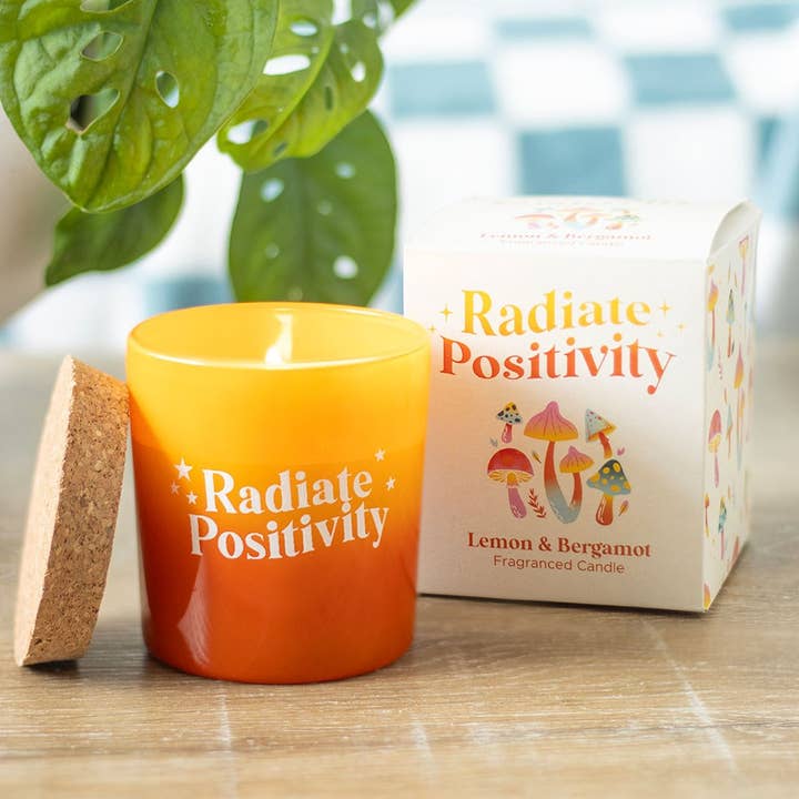 Bougie Citron & Bergamote Rayonnez de Positivité pour la vente par Something Different Wholesale