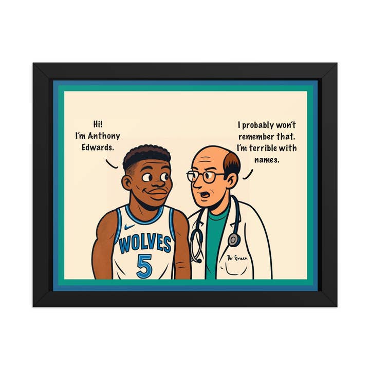 Anthony Edwards and Anthony Edwards Framed Print for wholesale by July Bean Designs