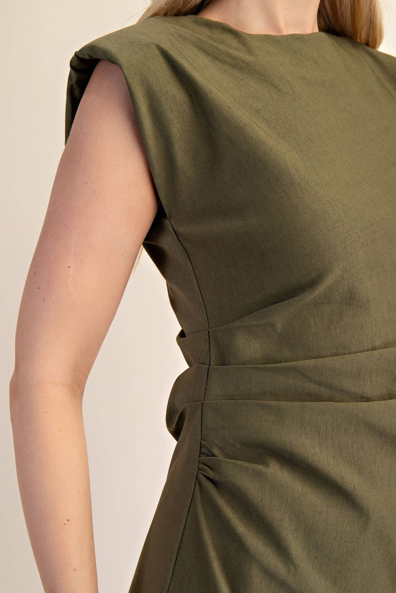 Glam - Wholesale Dress - Women's - Round Neck Sleeveless Midi Dress15