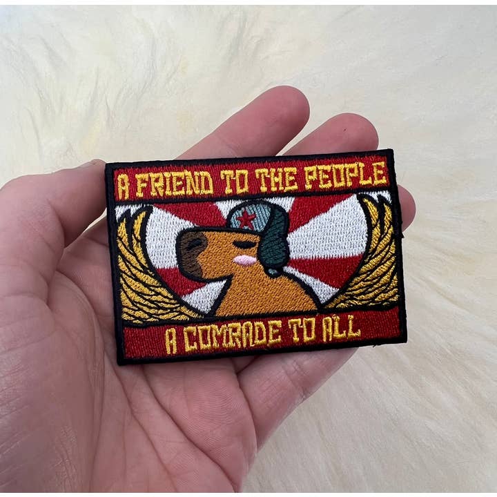 Roamin' Bison Workshop – Engroshandel Patch – Commie Capybara Sjov politisk patch1