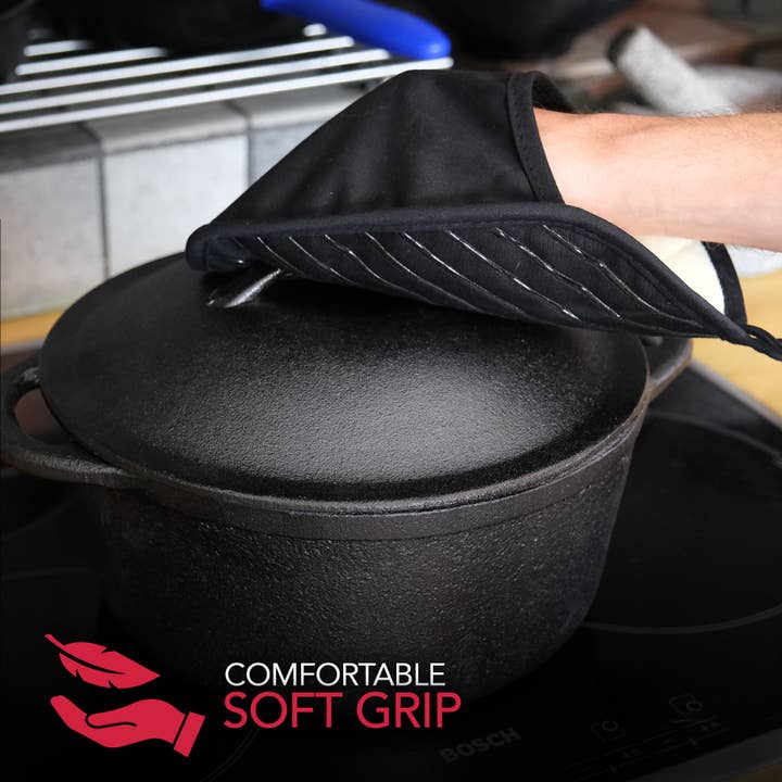 Crucible Cookware - Wholesale Oven mitt/pot holder - Pot Holders and Oven Mitts Gloves with Silicone Stripes4