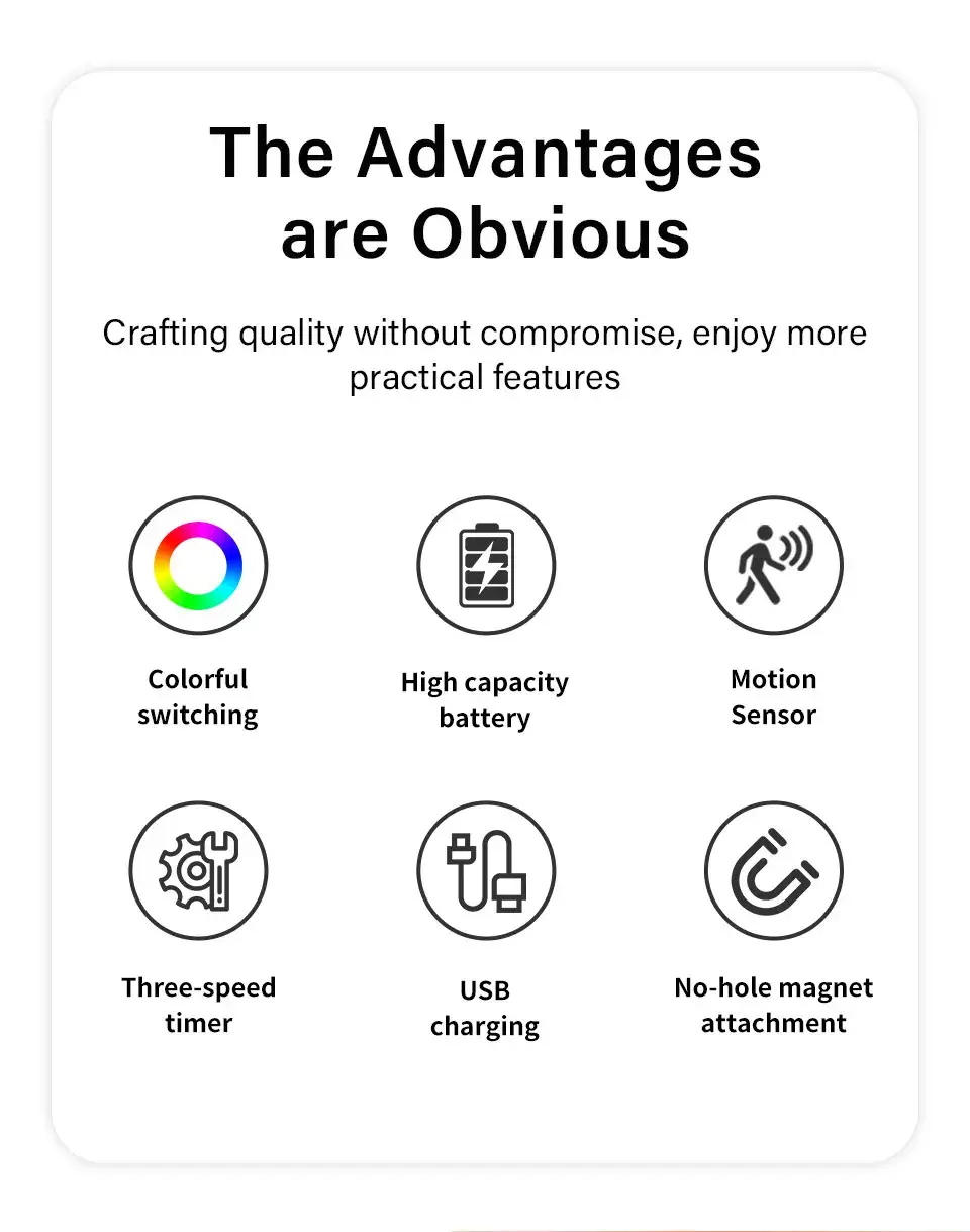 Buddha Ayurveda - Vente Outil de décoration - 2PCS Veilleuse à Détecteur de Mouvement LED – Changement de Couleur RGB1