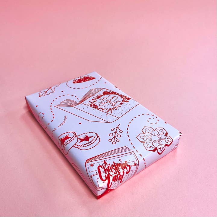 Bookishly (US Duties Paid) - Wholesale Flat Wrap - Bookish Christmas Gift Wrap 100 Sheets4